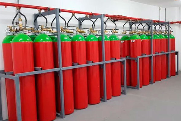 Tubos de gas Inergen para extinguir incendios